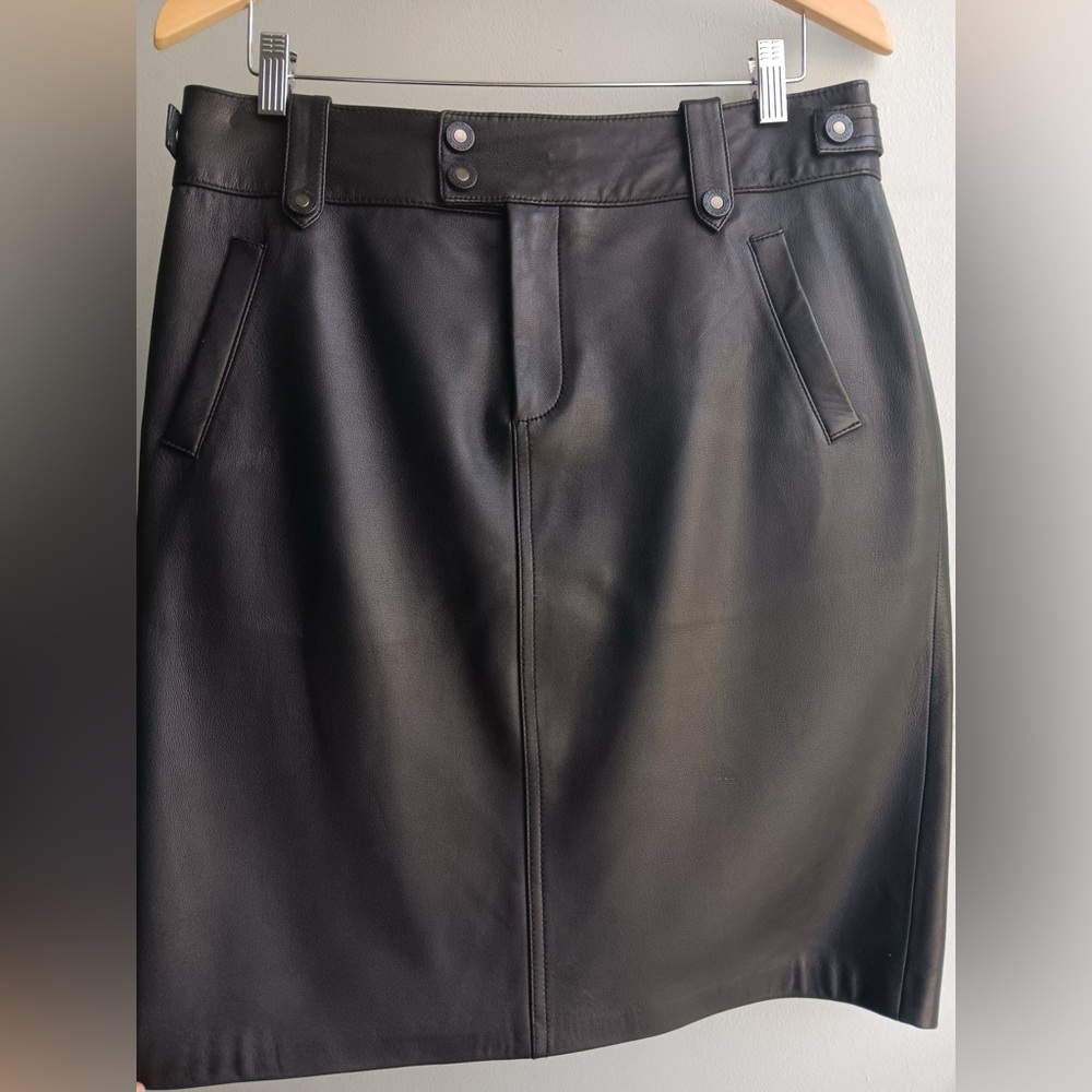 Ralph Lauren black leather Skirt